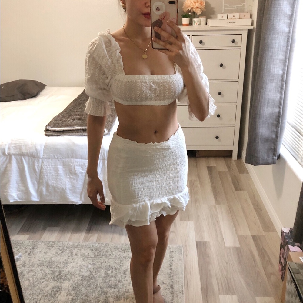 Princess Polly white two piece set